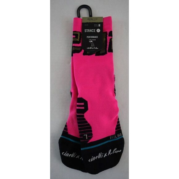 Stance A448C21CIN Unisex Sz M Neon Pink Cinelli RP Performance Crew Socks - Picture 1 of 6